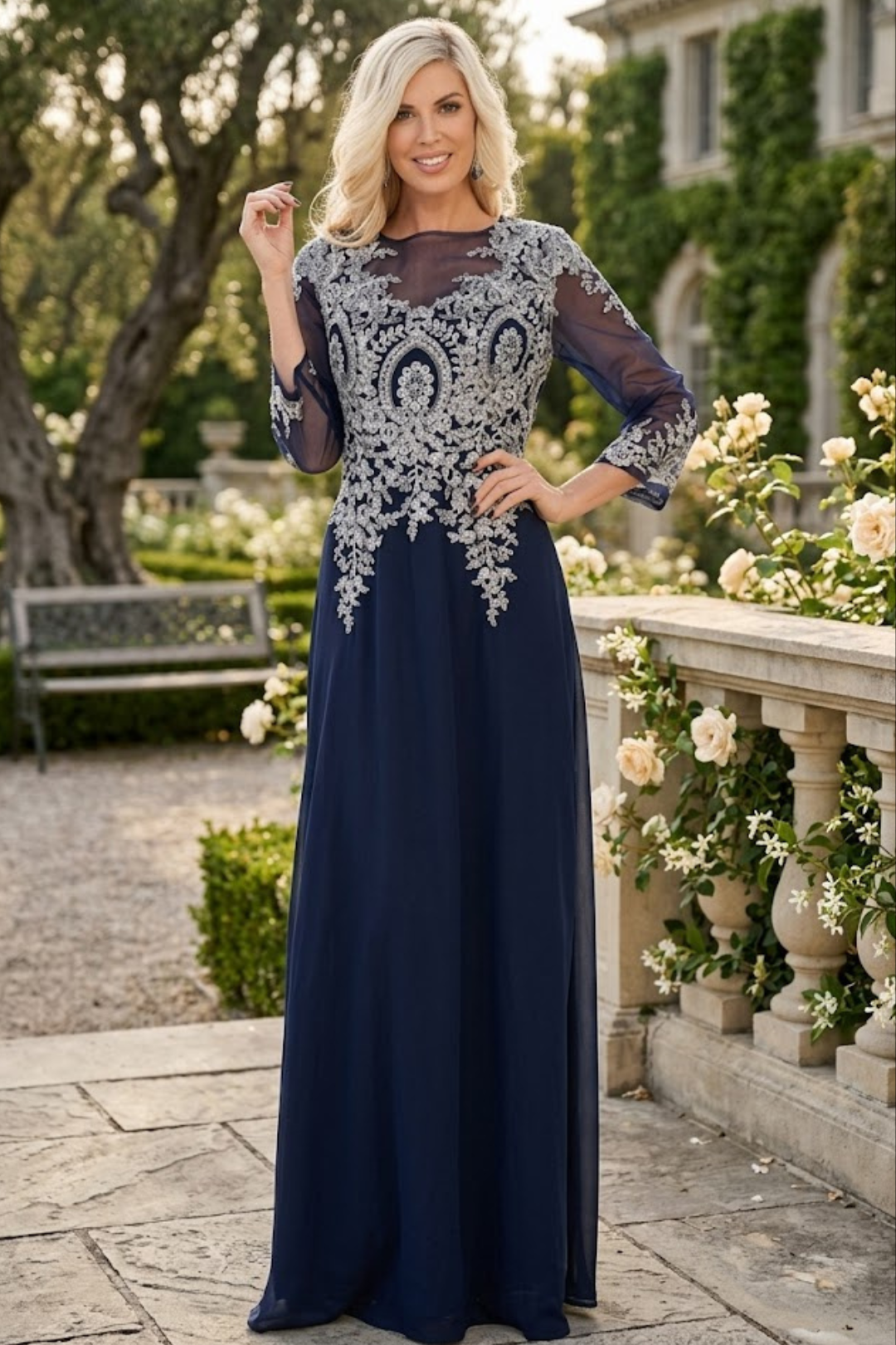 Plus Size Long Evening Gown Maxi Formal Dress for Women By May Queen MQ1549