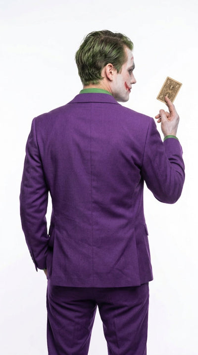 Menβs Purple Joker Blazer Dark Knight Inspired Jacket β Classic Villain Style Party Blazer, Halloween Costume Suit Jacket, Stylish Themed Wear