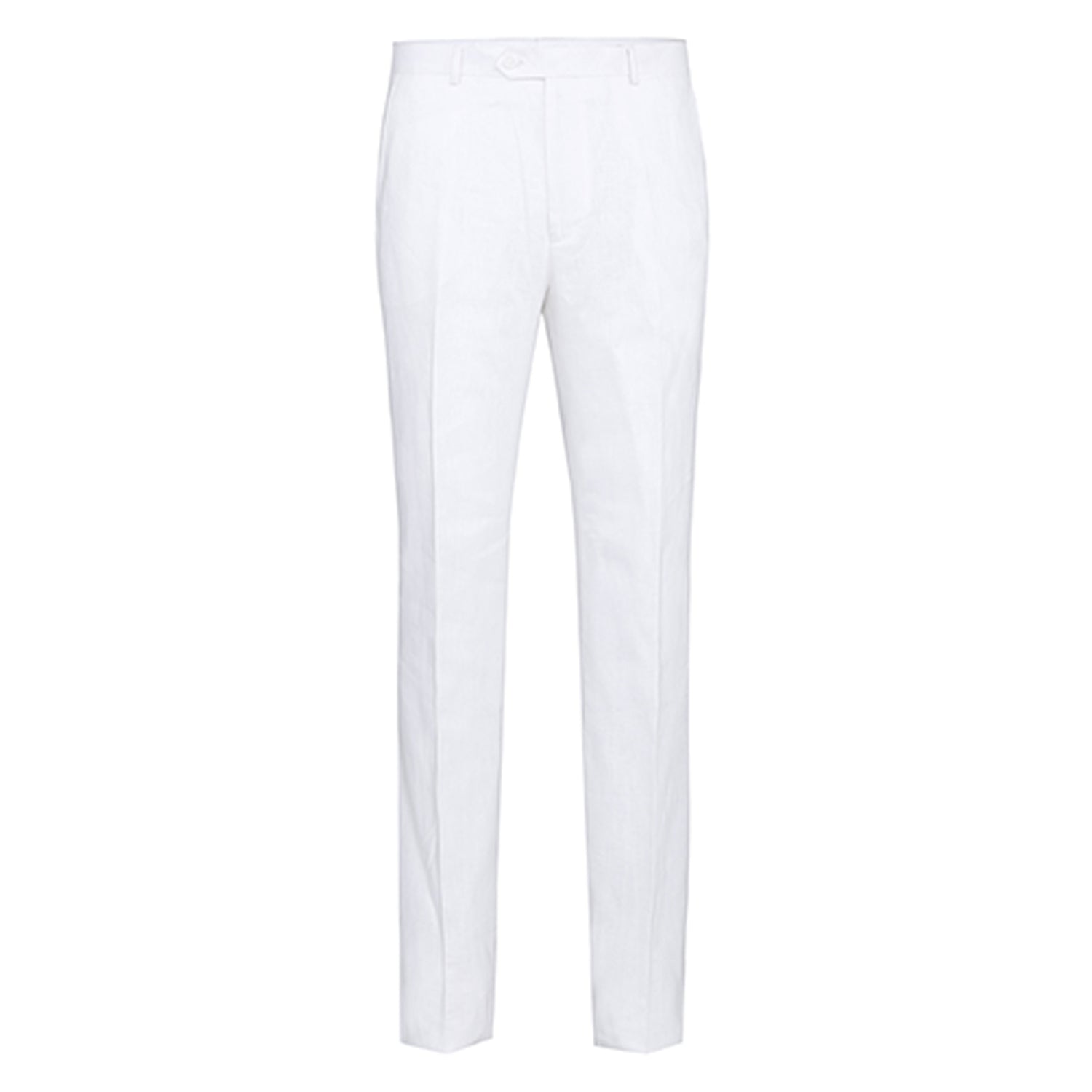 Men's White Linen Suit with Notch Lapel