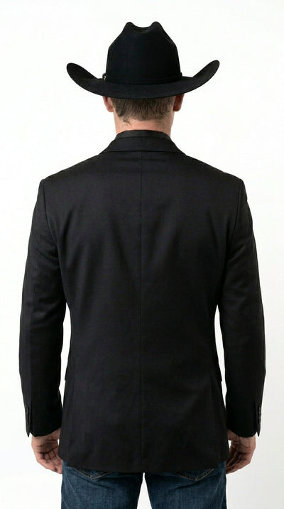 Menβs Black Tuxedo Western Blazer β Cowboy Style Formal Sport Coat Jacket for Dinner Jacket