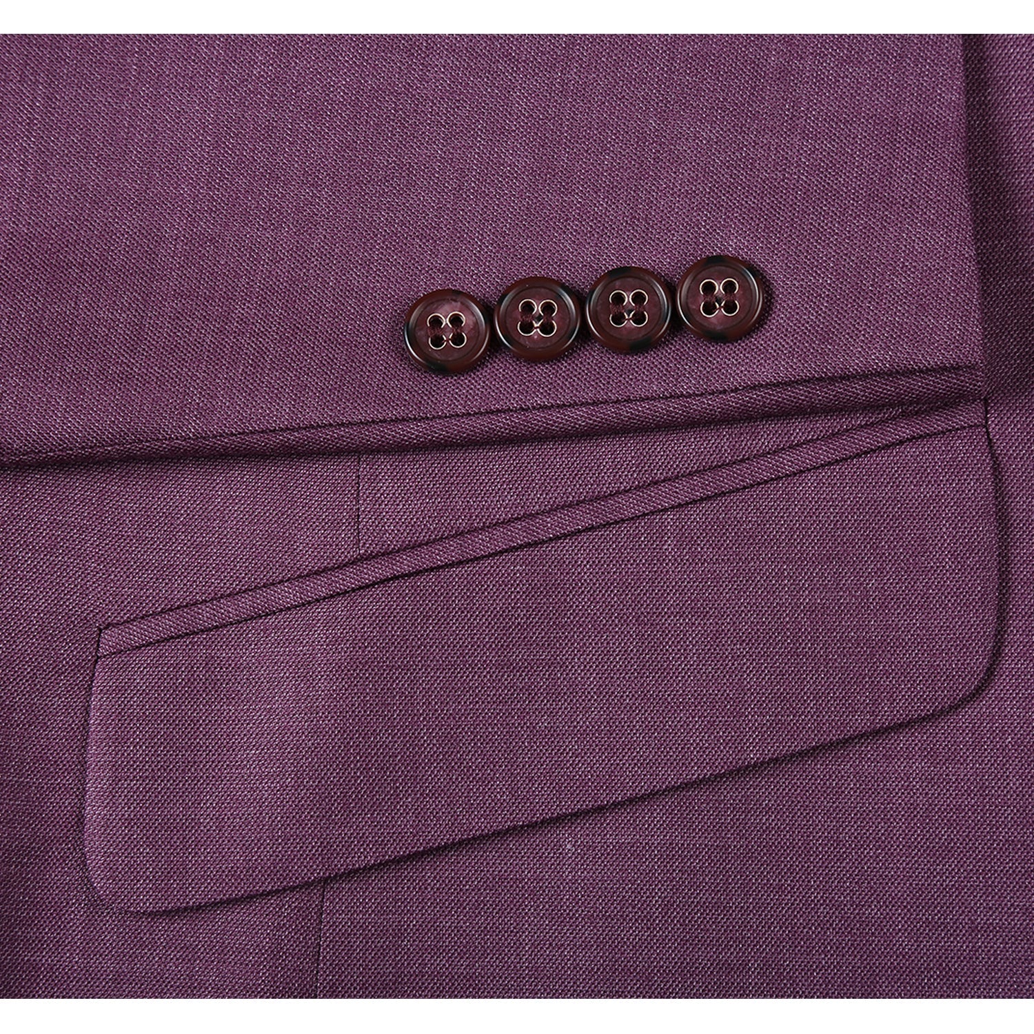 Men's Slim Fit Berry Suit with Notch Lapel