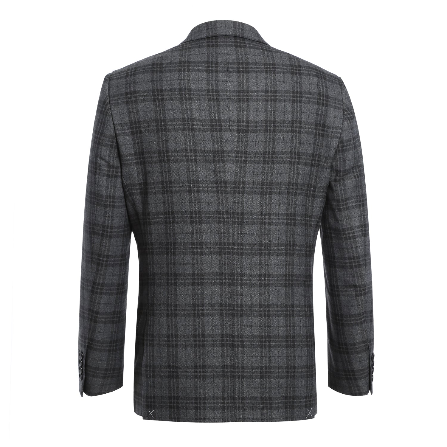294-15 Men's Slim Fit Checked Suit by Renoir