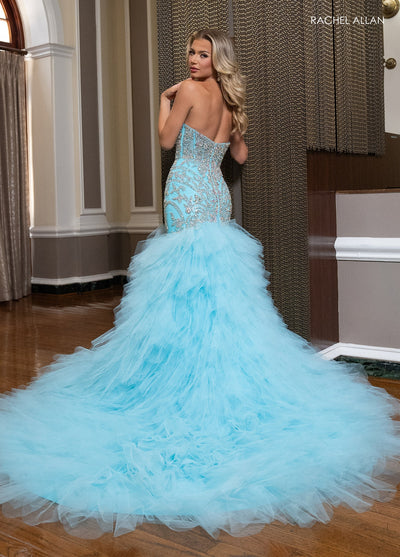 Rachel Allan 50346 Strapless Ruffled Mermaid Dress