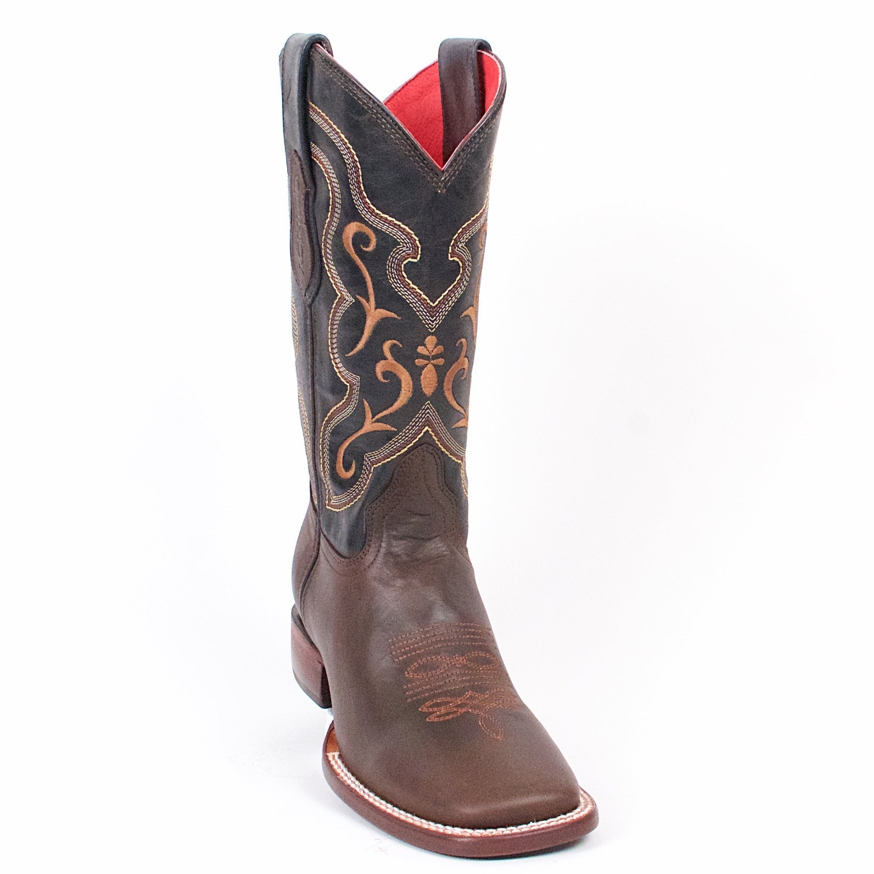 Brown Square Toe Cowgirl Boots