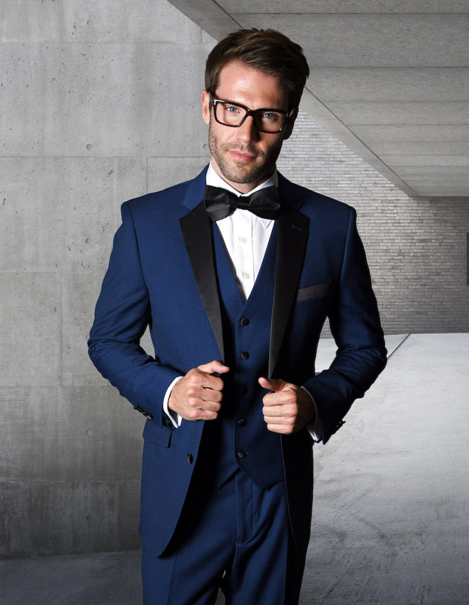 Modern Fit Sapphire Blue Wool Tuxedo
