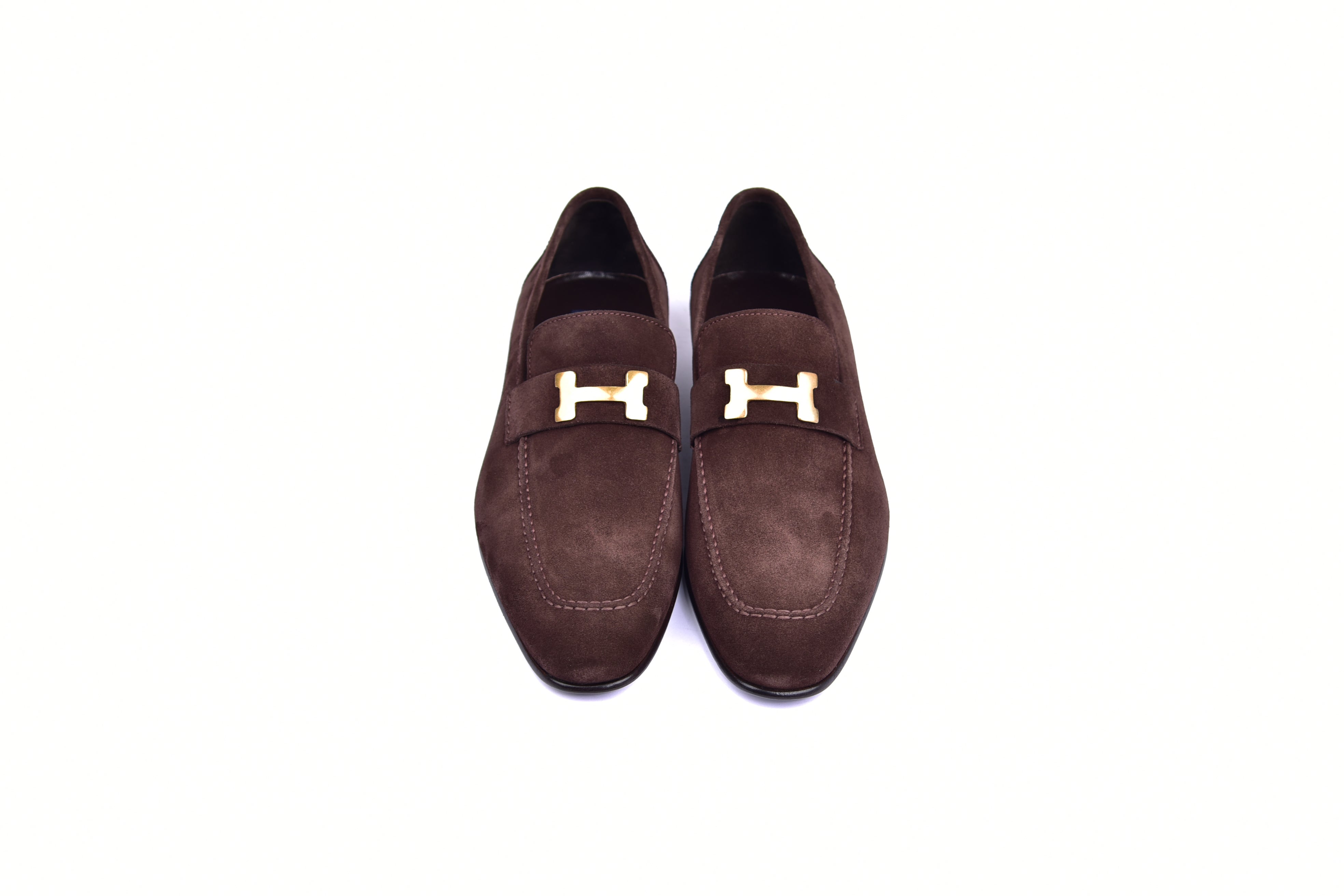 C02010-5760S H buckle Brown Suede