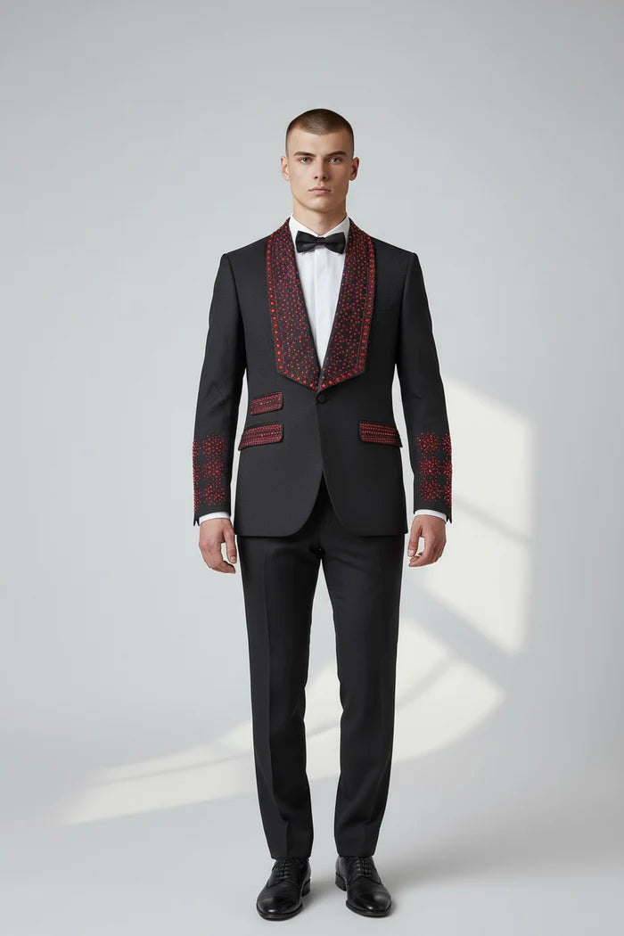 black tux with royal blue dress Royal Blue Tuxedo with Black Lapel