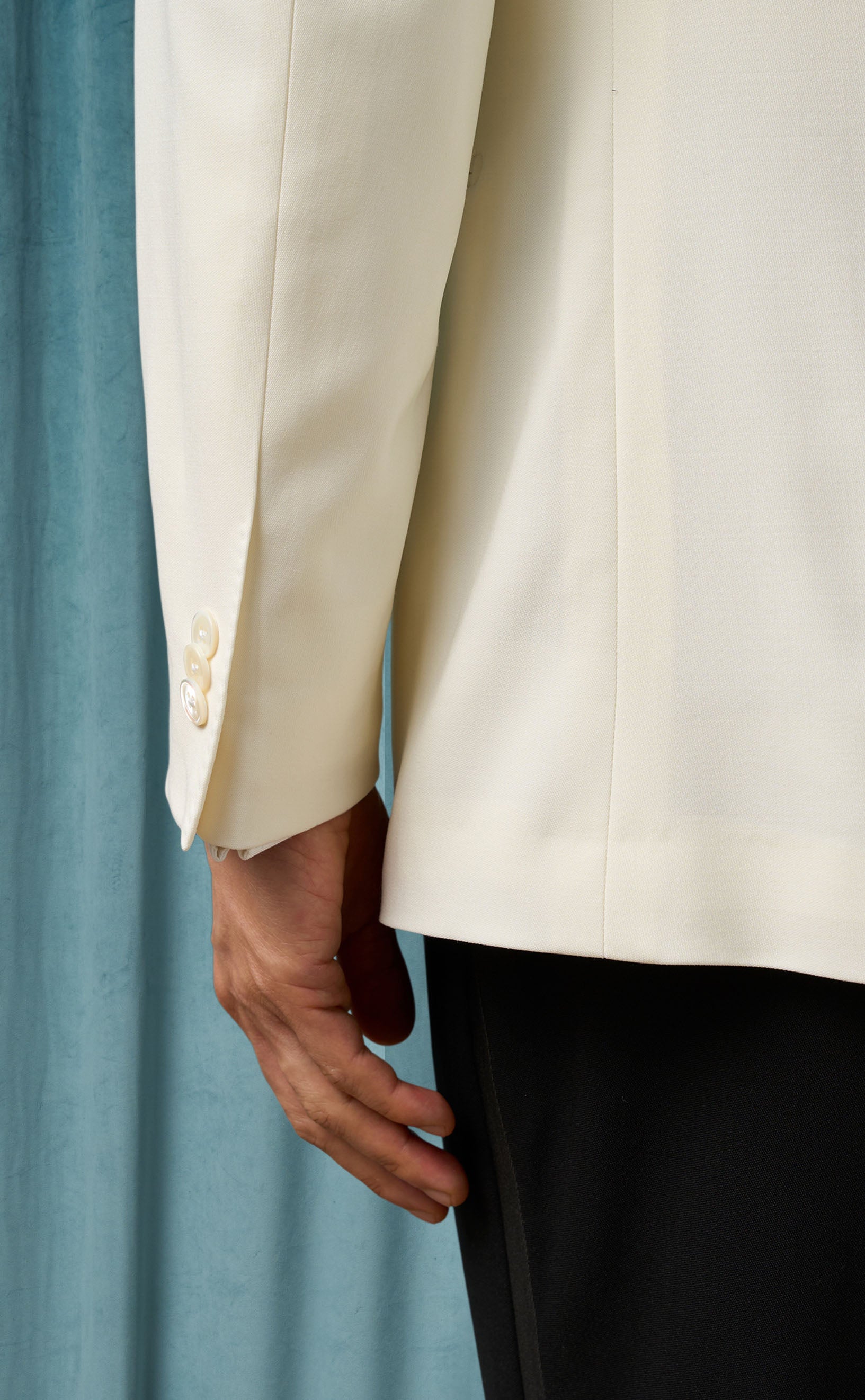 Mens Ivory Dinner Jacket - Cream Wedding Tuxedo Jacket in Off White Blazer Shawl Collar Double breasted