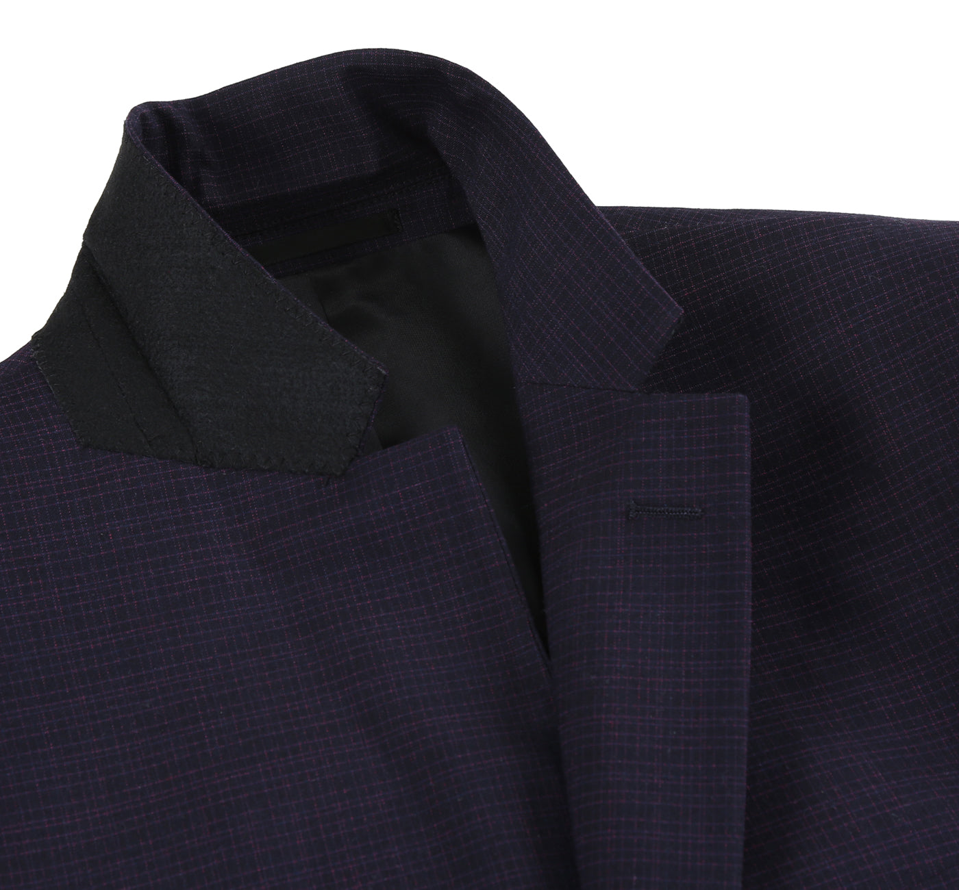 Classic Fit Single Breasted Micro Check Suit