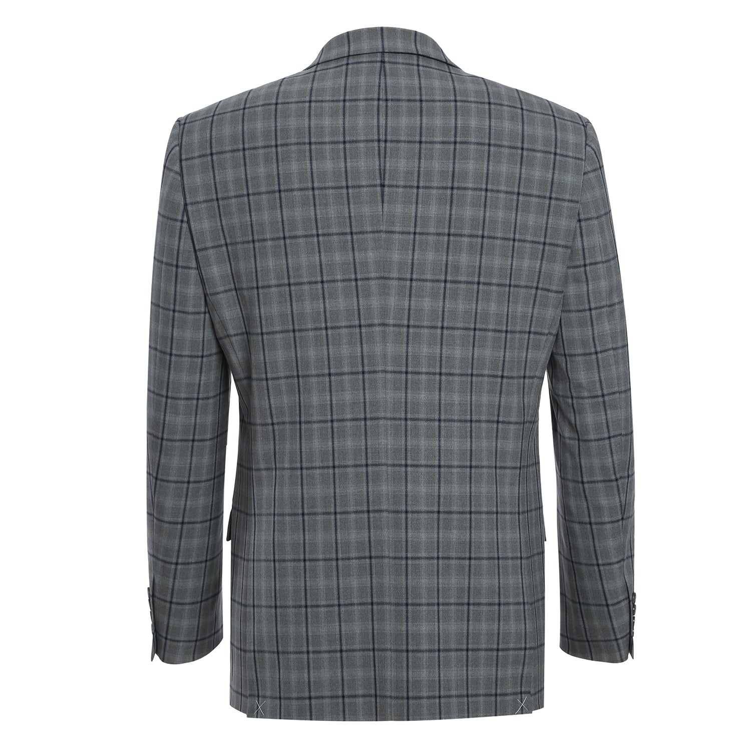 Men's Slim Fit Stretch Checked Suit by Renoir