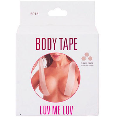 LUV ME LUV Body Tape with Nipple Covers – Black, Nude, Mocha, Clear