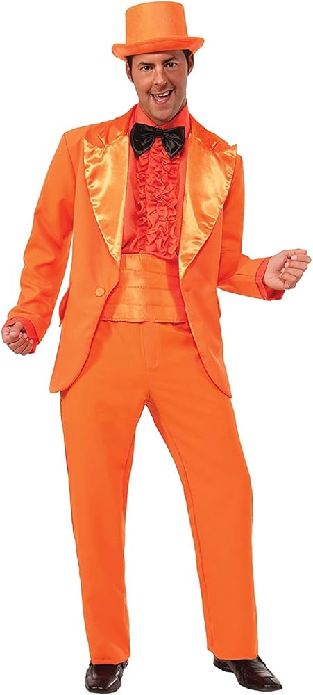 Mens Orange Tuxedo With Pants - Orange Prom Suit