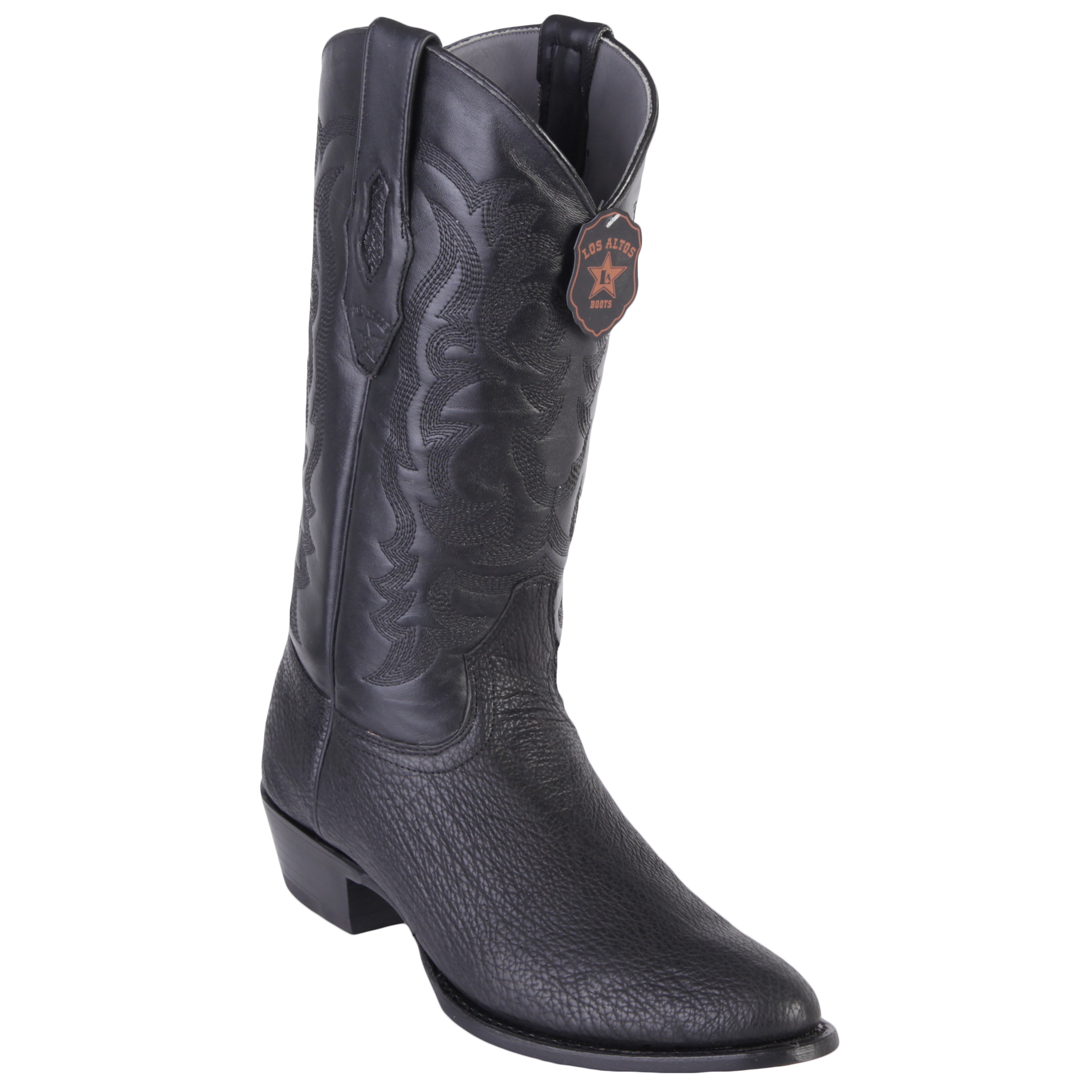 Black Shark Skin Western Boots