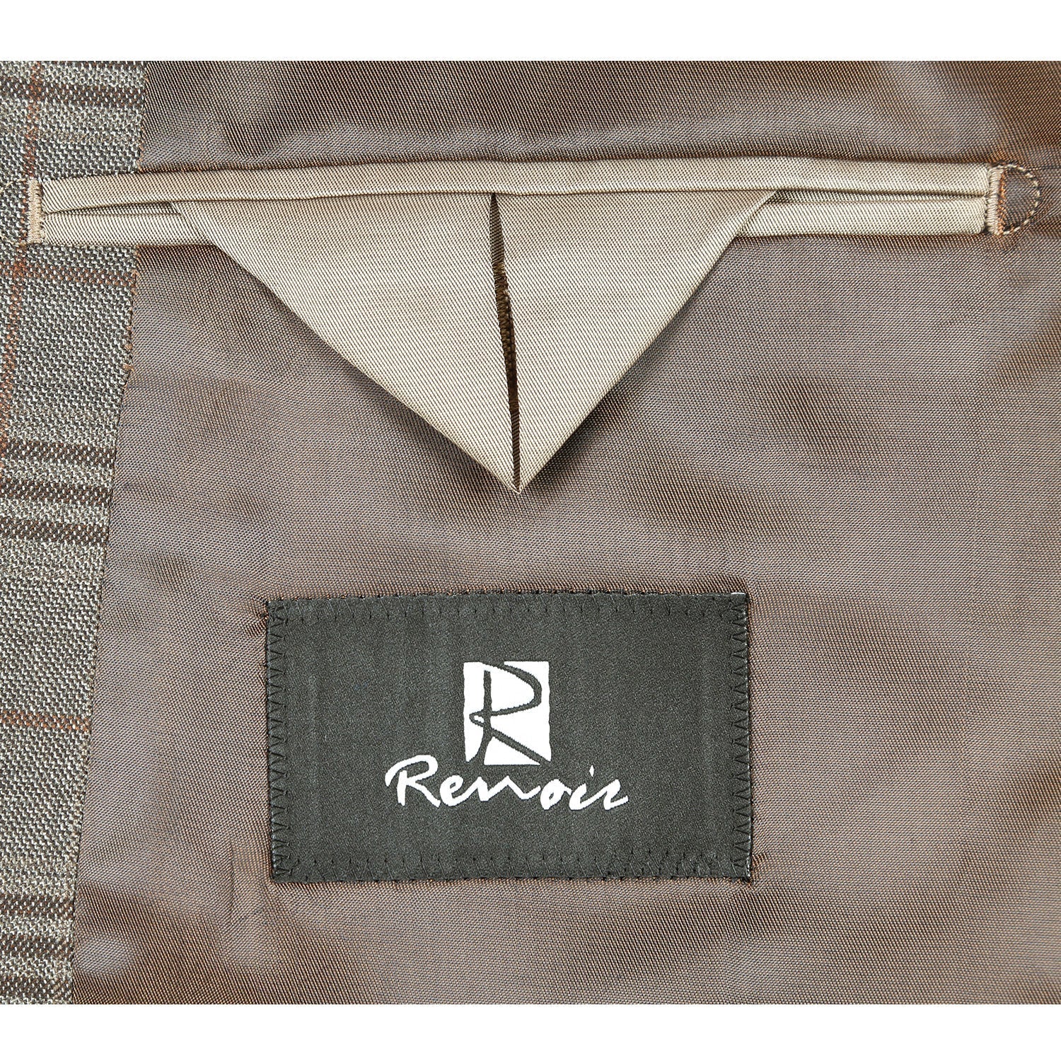 Men's Slim Fit Wool Checked Suit by Renoir