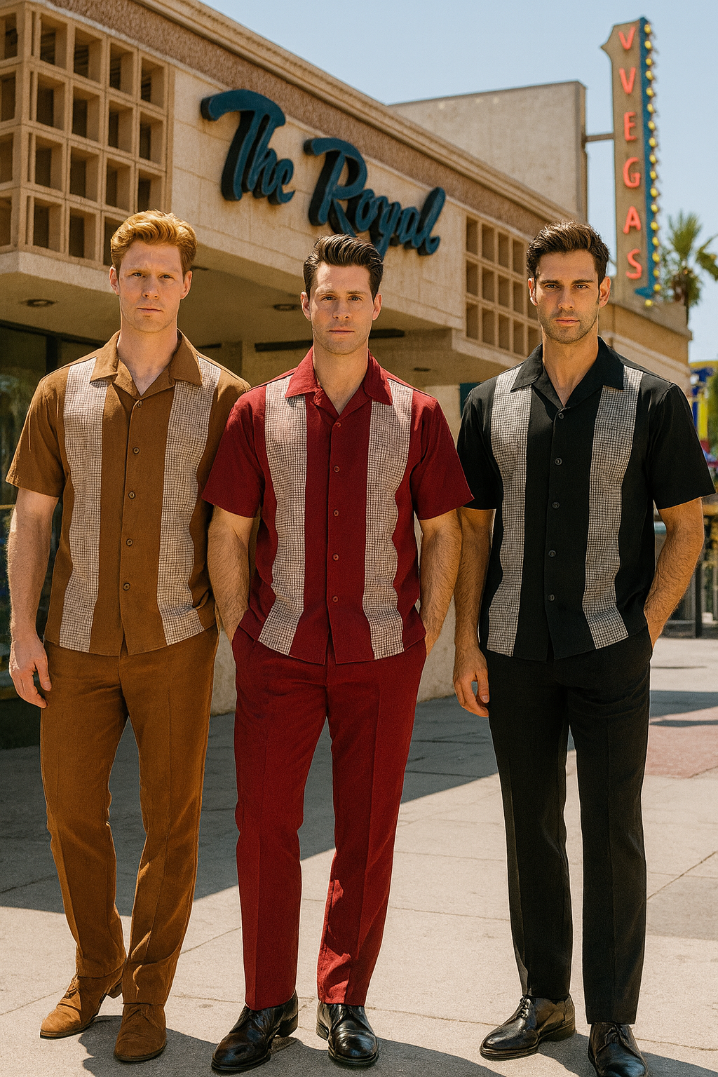 Cognac Tan Two-Piece Shirt and Pants Set