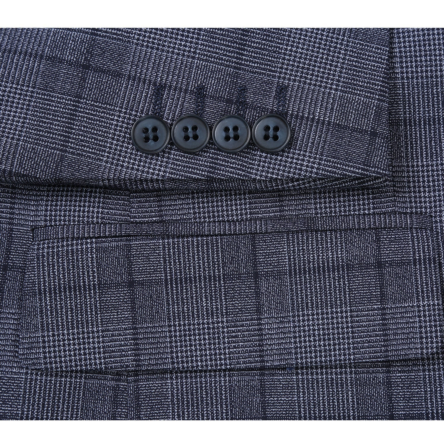 Men's Classic Fit Checked Suit by Renoir