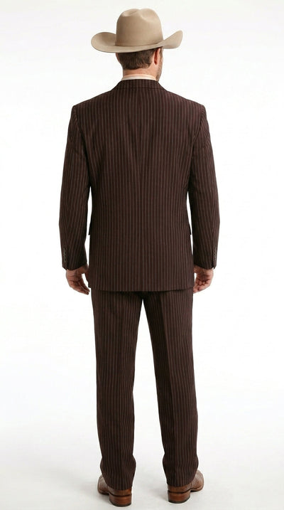 Menβs Pinstripe Western Suit β Classic Formal Blazer and Pant Set for Wedding, Traje Para Hombre Cowboy Style