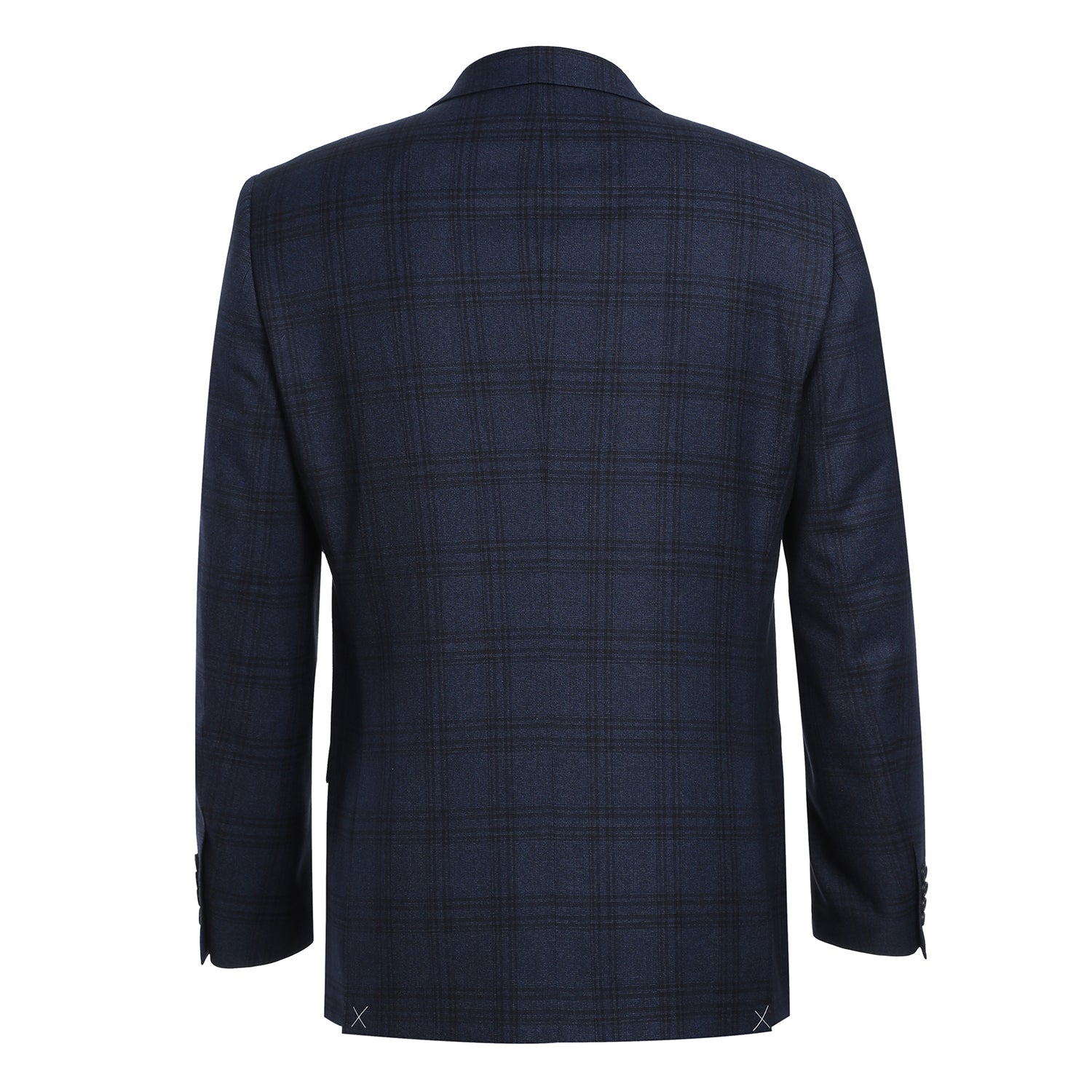 Men's Slim Fit Stretch Checked Suit by Renoir