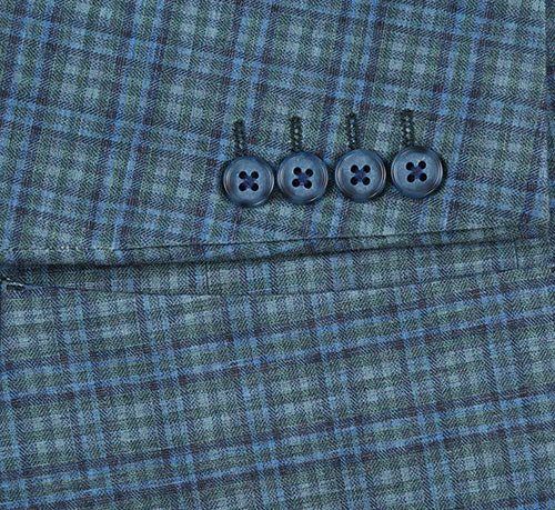 Half Canvas Slim Fit Blazer in Check