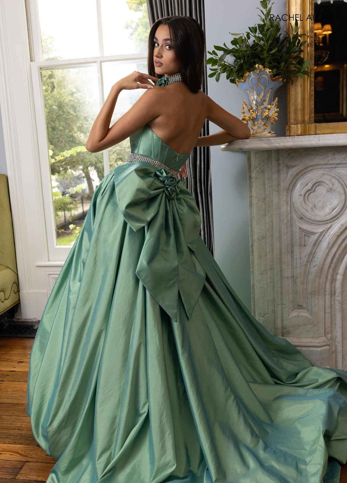 Taffeta Strapless A-line Gown by Rachel Allan 71024