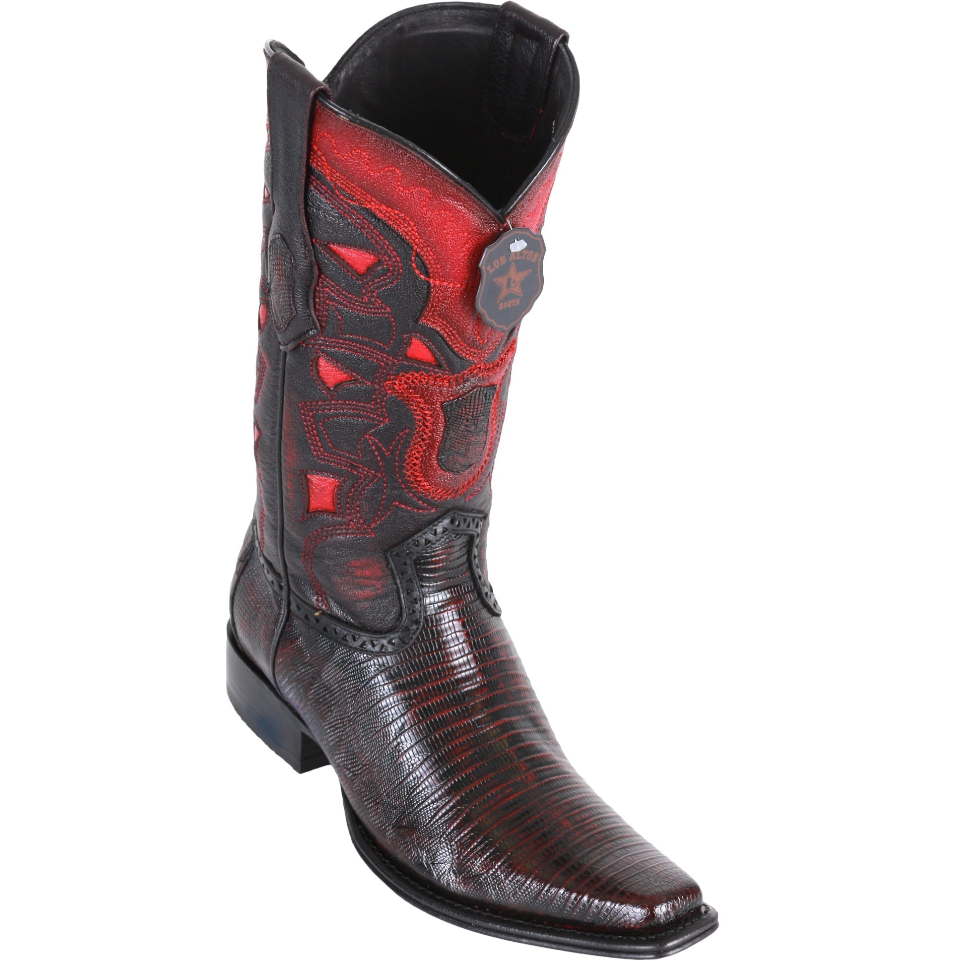 Black cherry Lizard cowboy boot