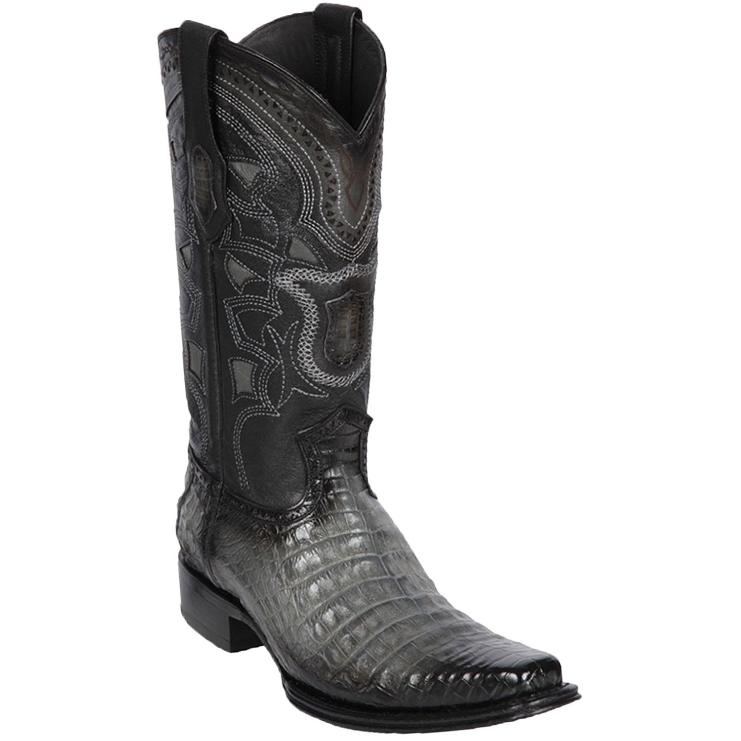Caiman Crocodile Belly Boots European Toe - Faded