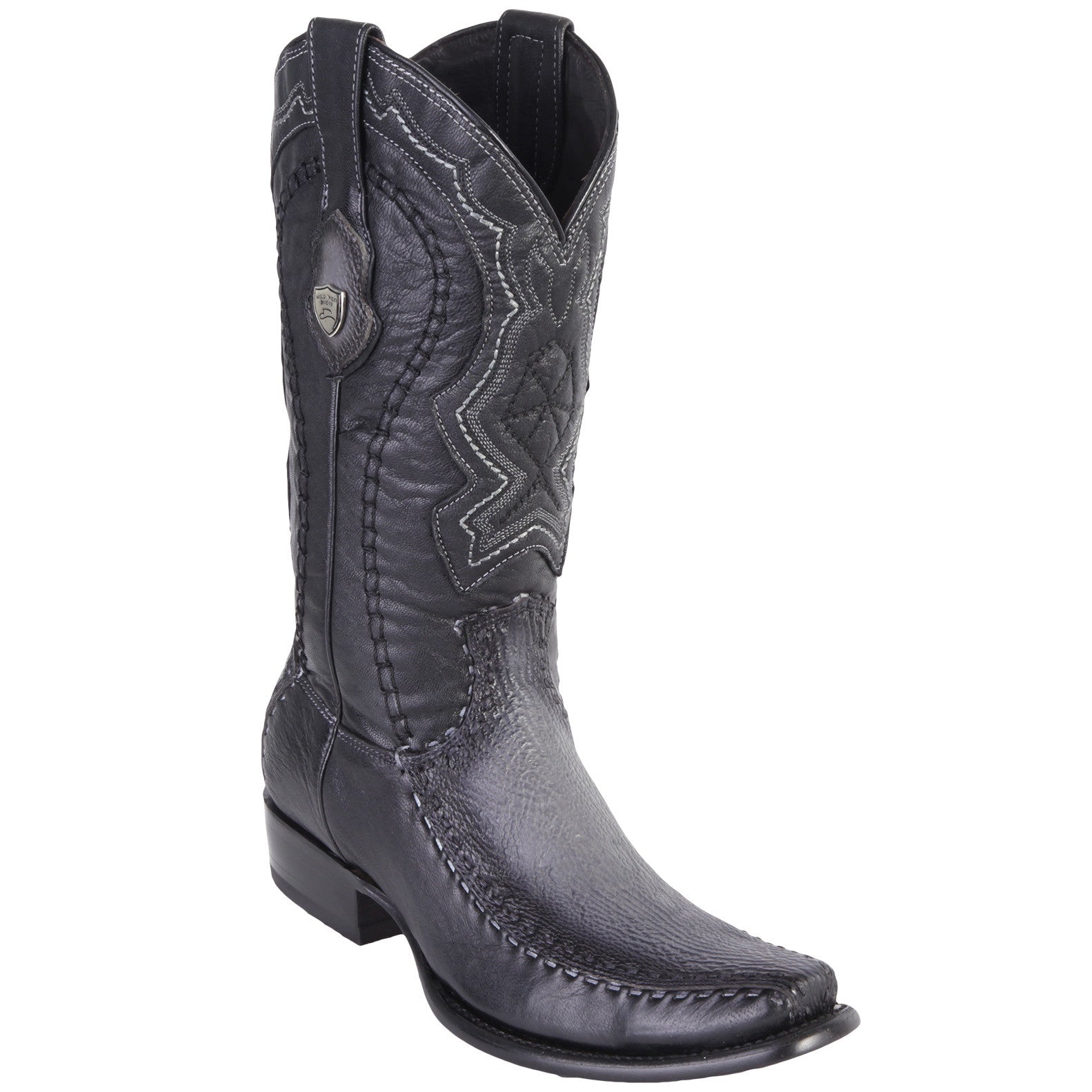 Grey Shark Cowboy Boots Dubai Toe