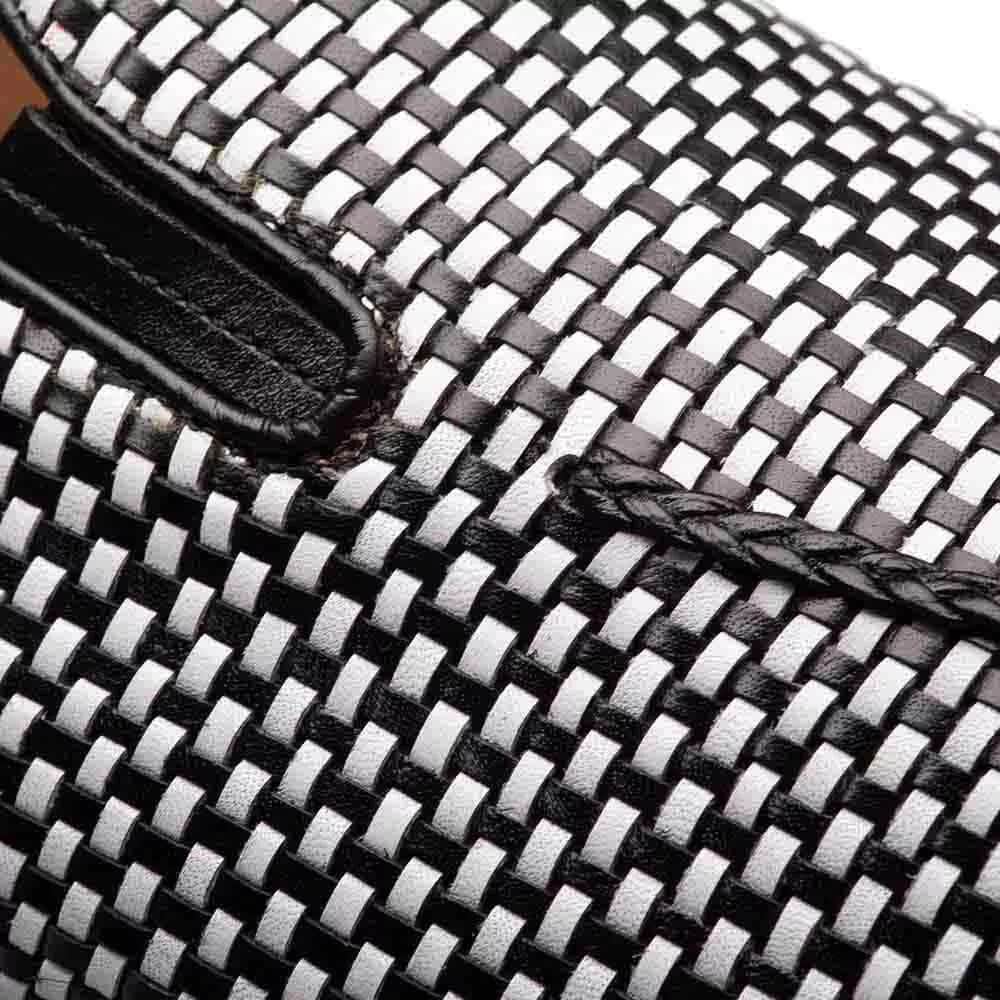 Mezlan Almeria Black/White Slip-On Calfskin Shoes