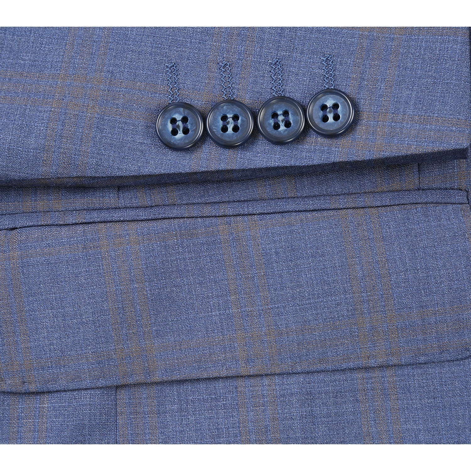 566-2 Men's New Slim Fit Wool Suit by Renoir