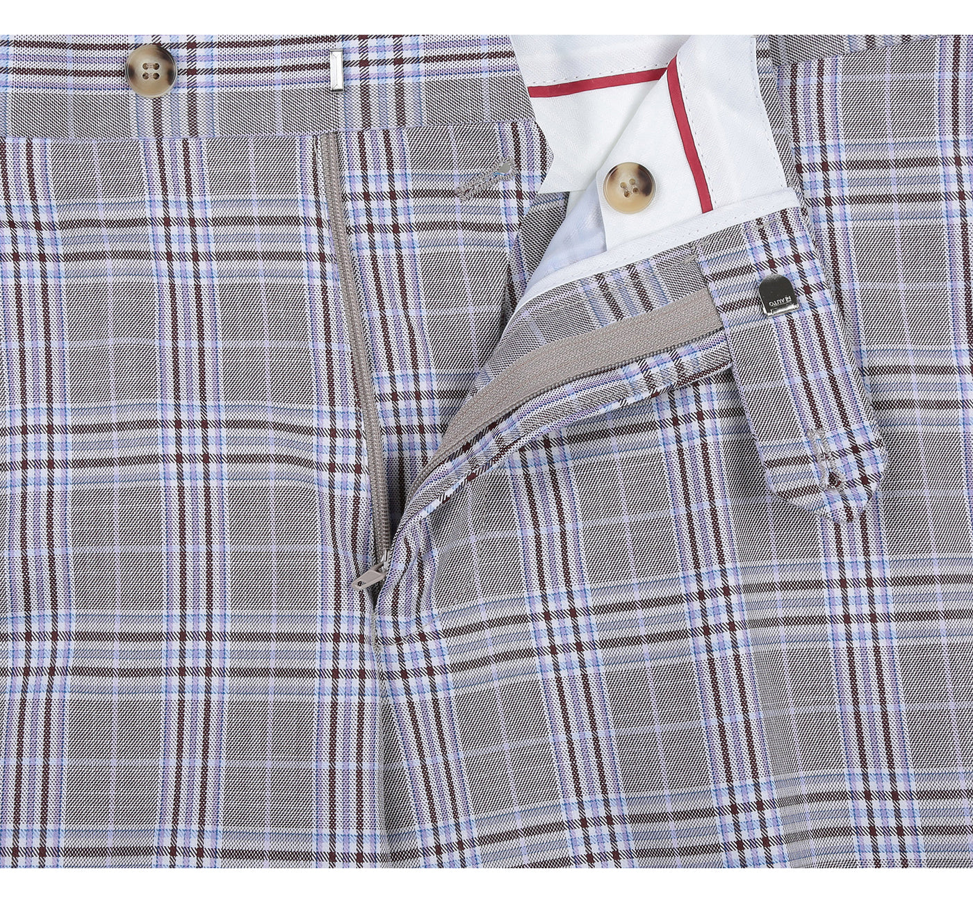 Men's Slim Fit 2-Piece Check Suit Renoir