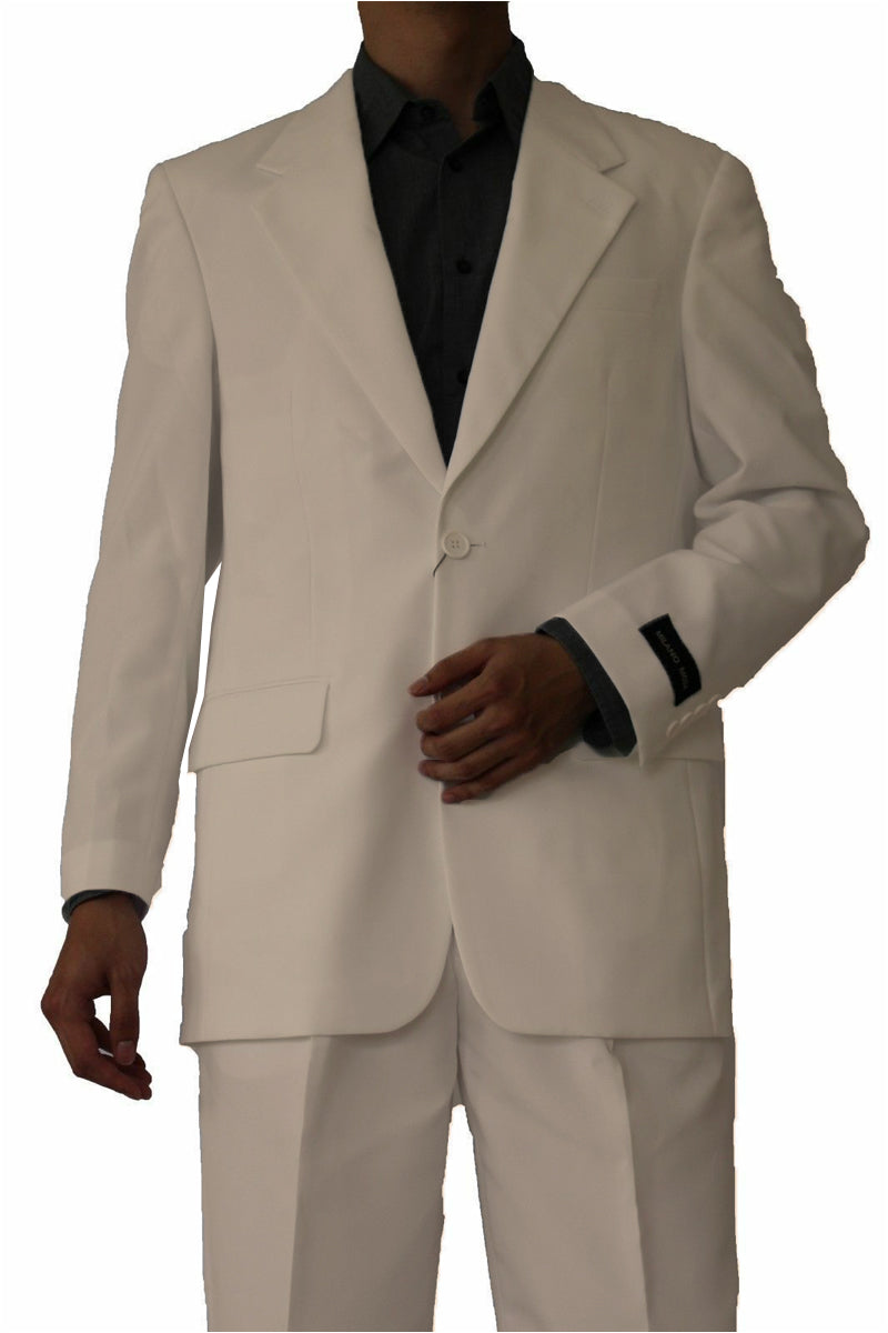 Ivory 2 Button Polyester Suit for Men