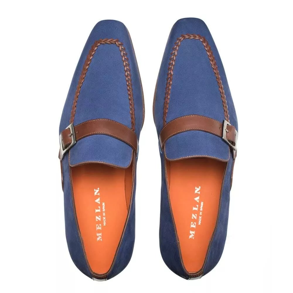 Mezlan Nubuck & Calfskin Loafer for Men