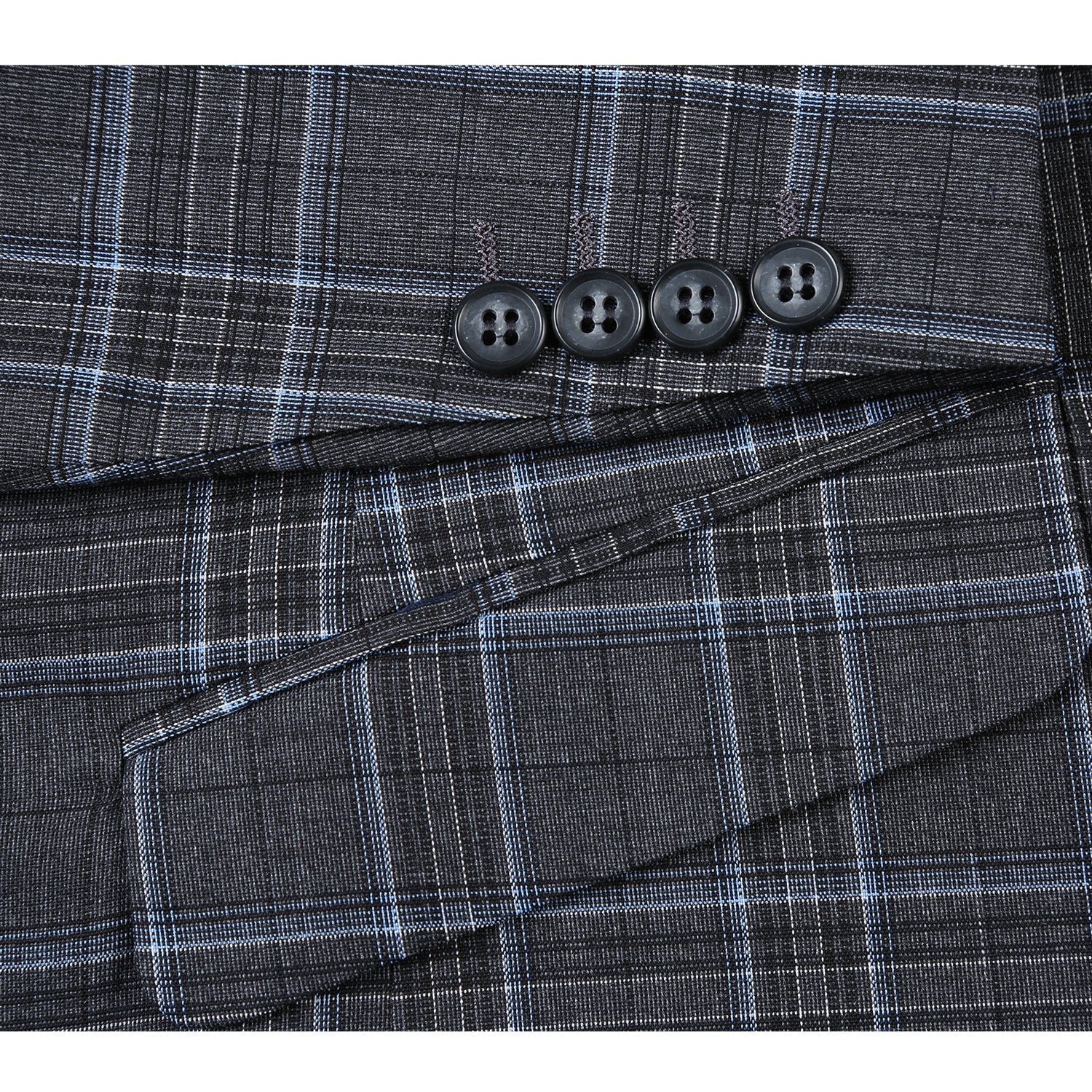 Men's Slim Fit Checked Suit by Renoir