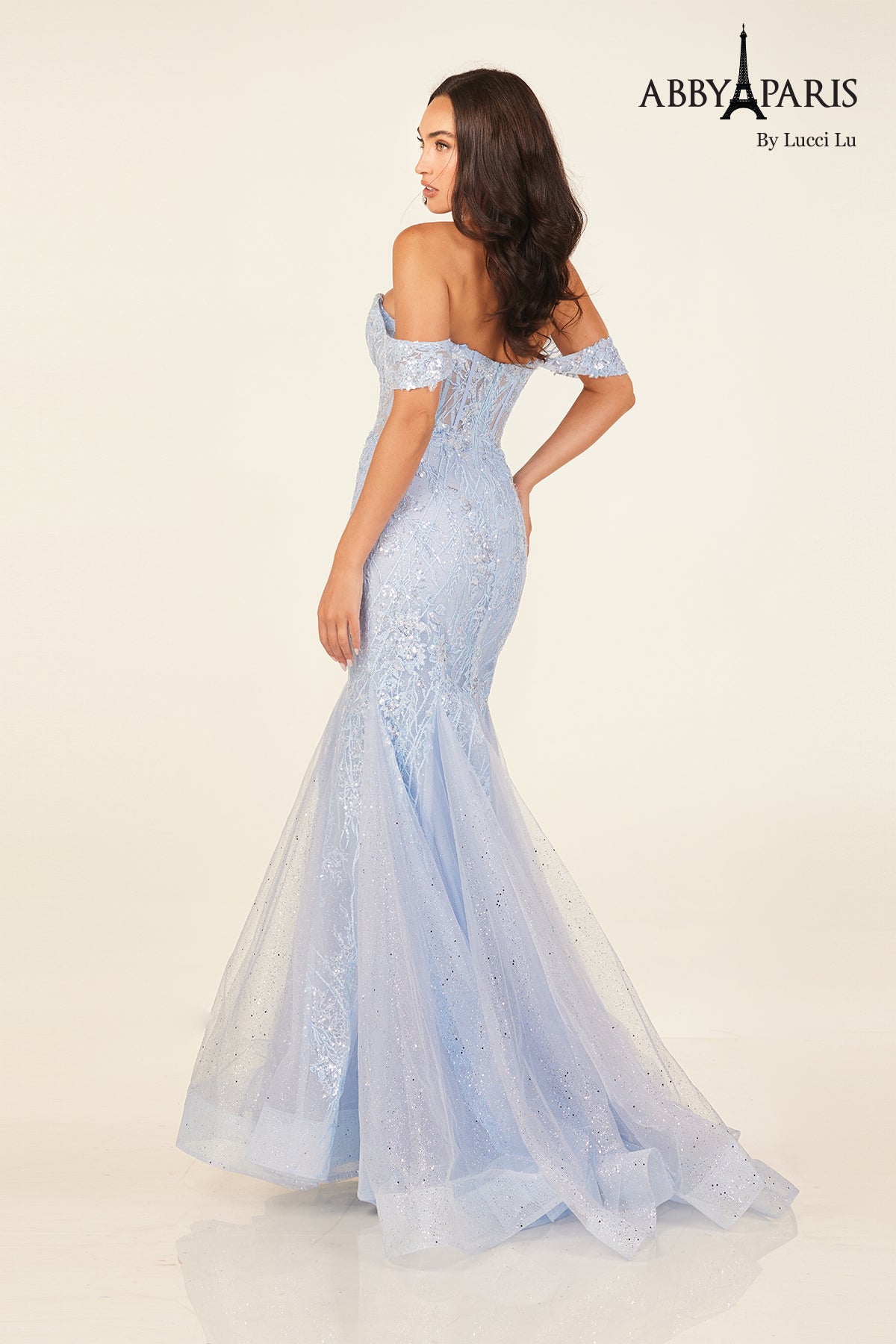 Abby Paris 90335 Off Shoulder Mermaid Evening Dress