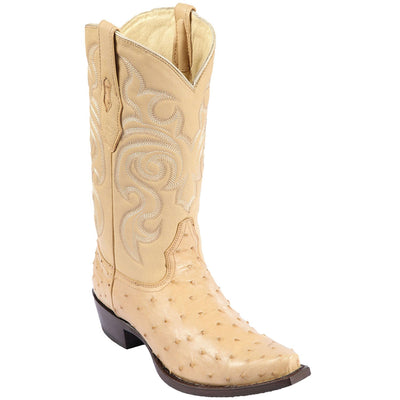 Botas de Avestruz Punta Recortada para Hombre