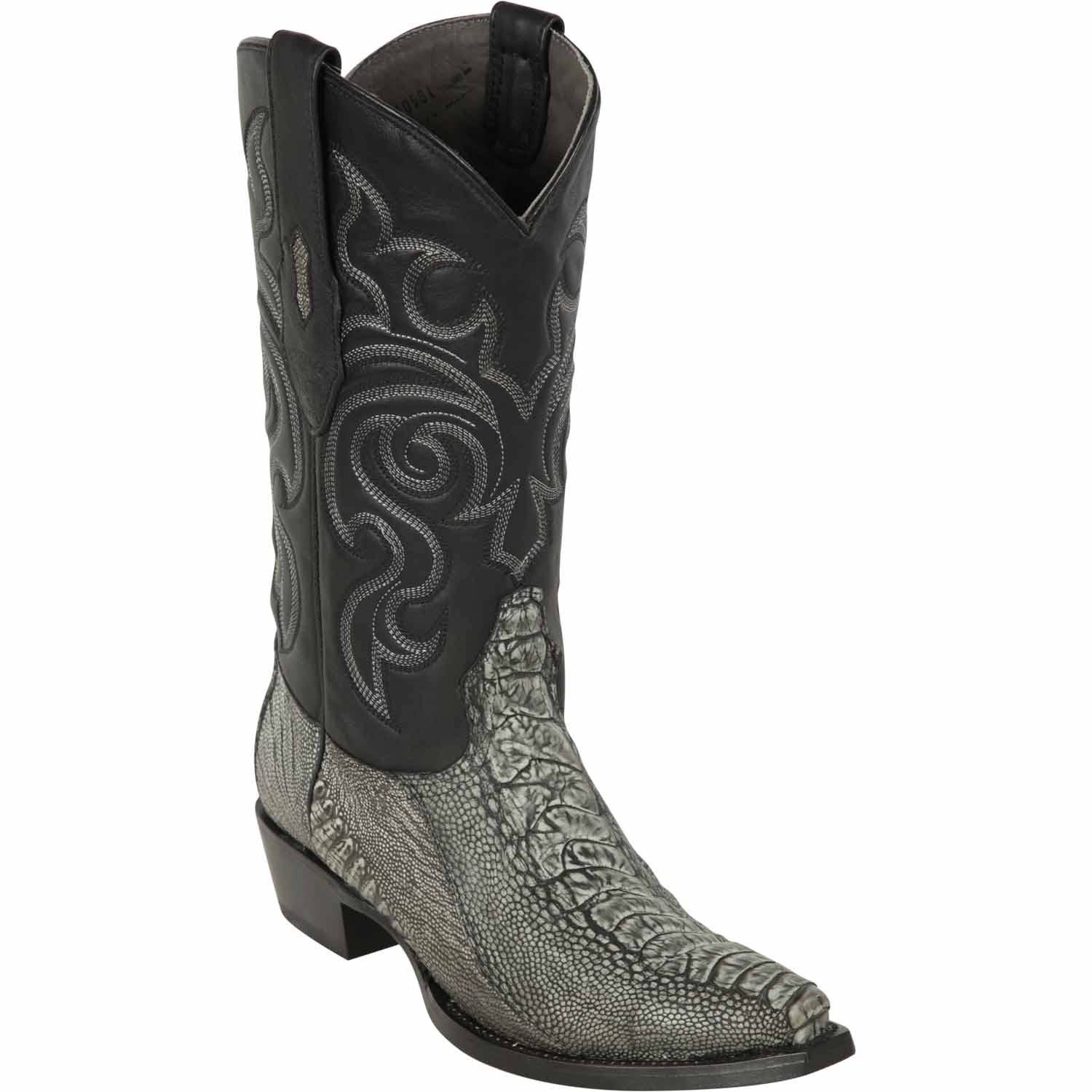 Los Altos Ostrich Leg Snip Toe Boots for Men