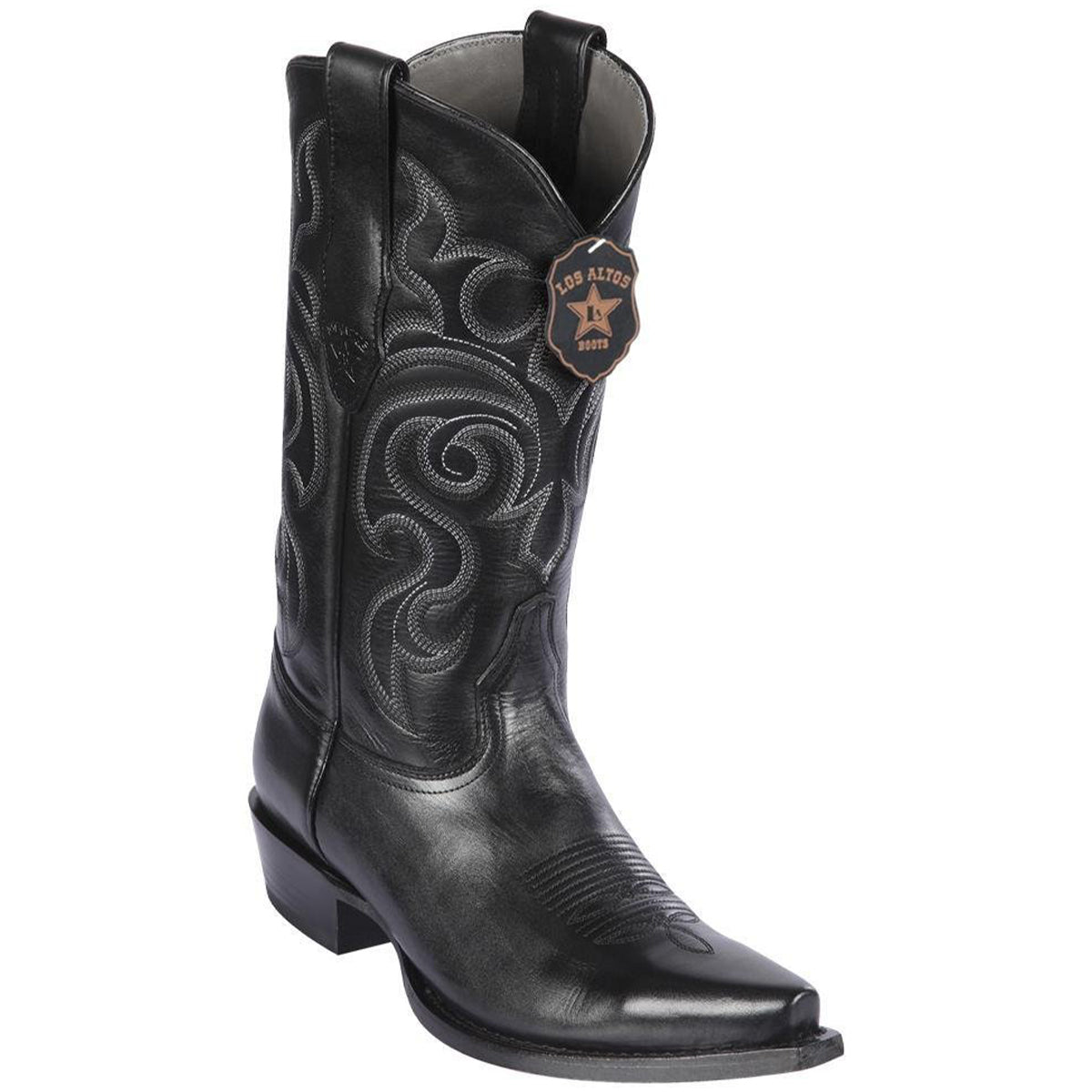 Black snip toe cowboy boot