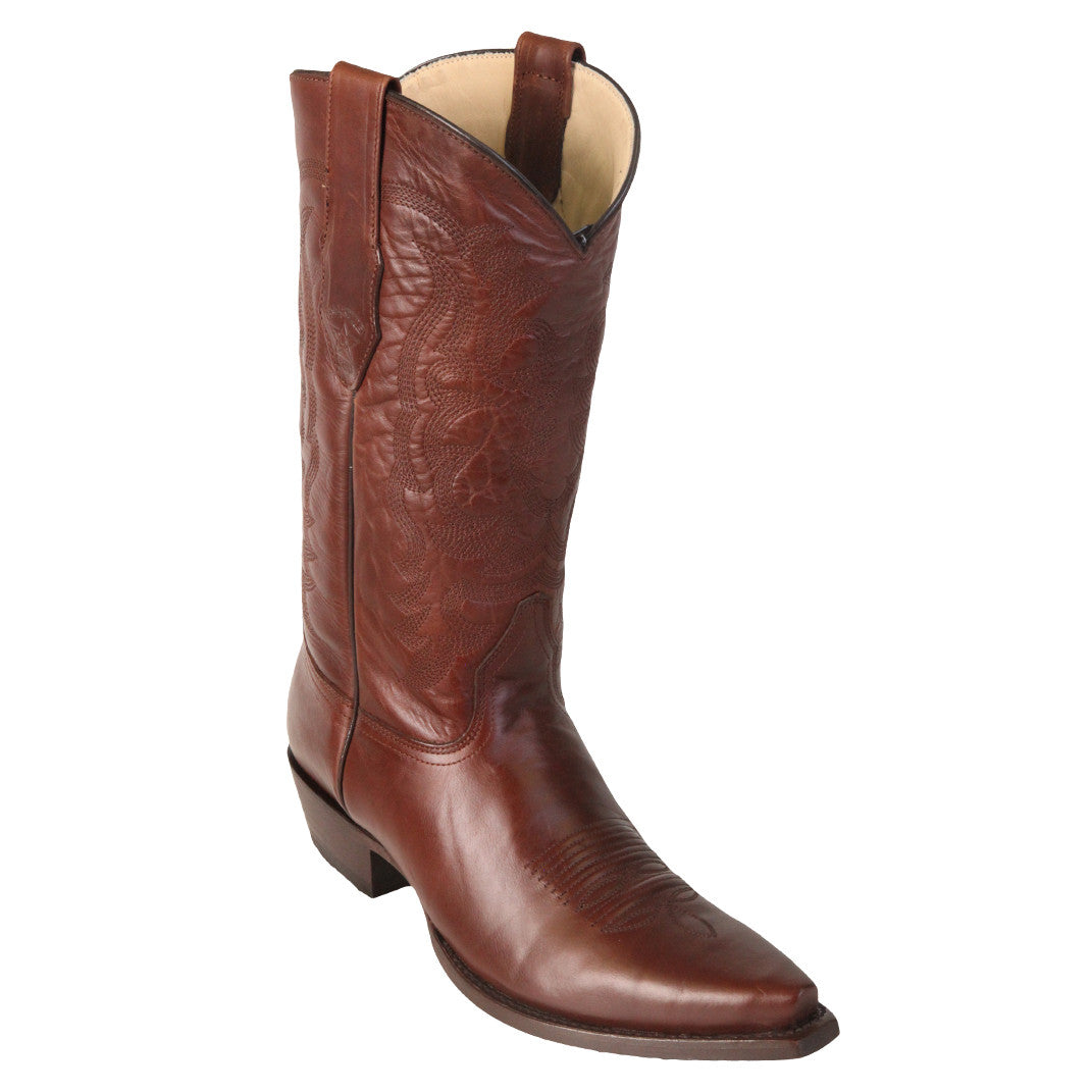 Brown snip toe cowboy boots
