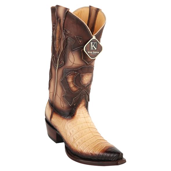 King Exotic Burnished Oryx Caiman Belly Boots