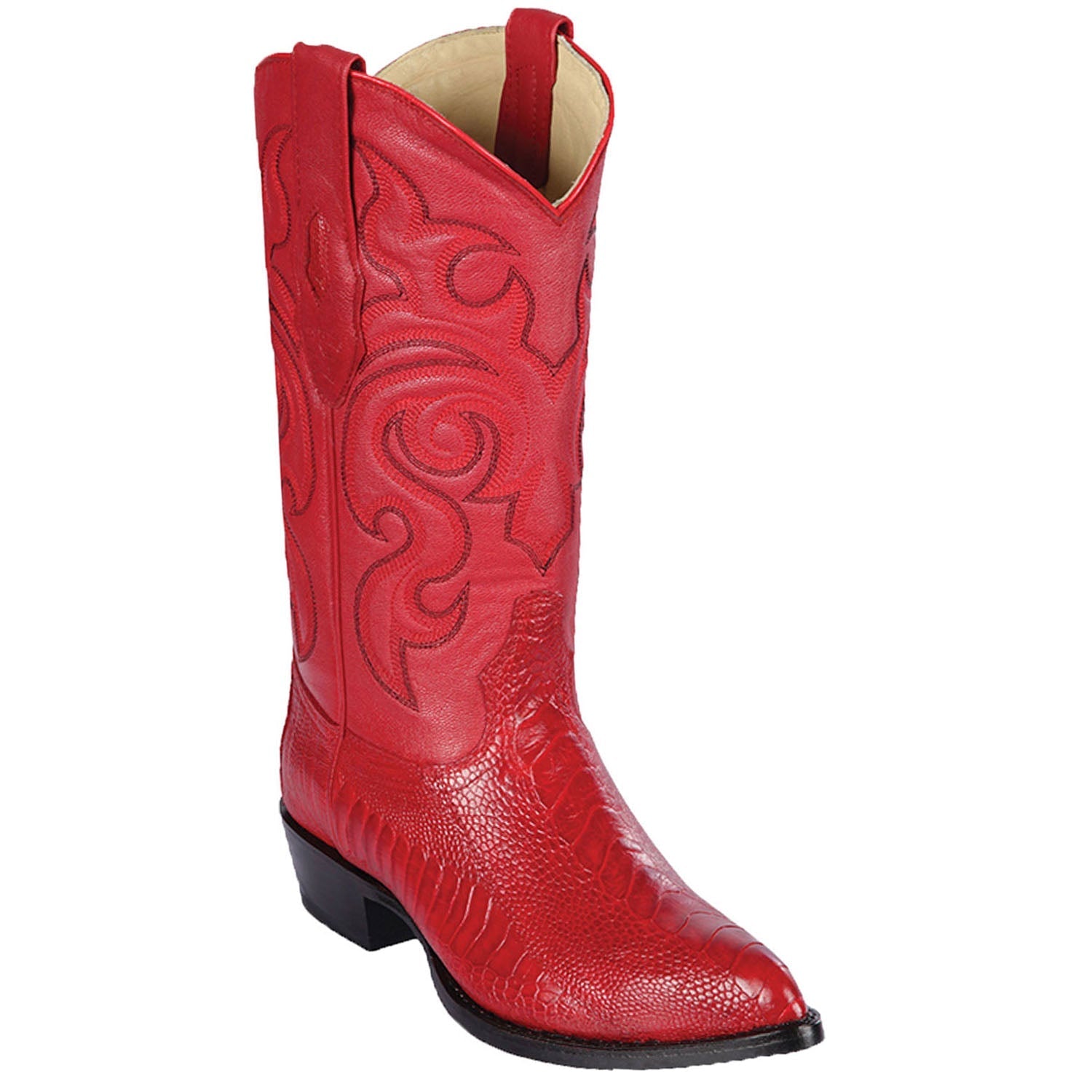 Los Altos Ostrich Leg J-Toe Boots for Men