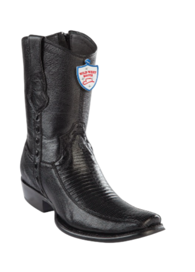 Wild West Armadillo Horma Dubai Toe Boots Black