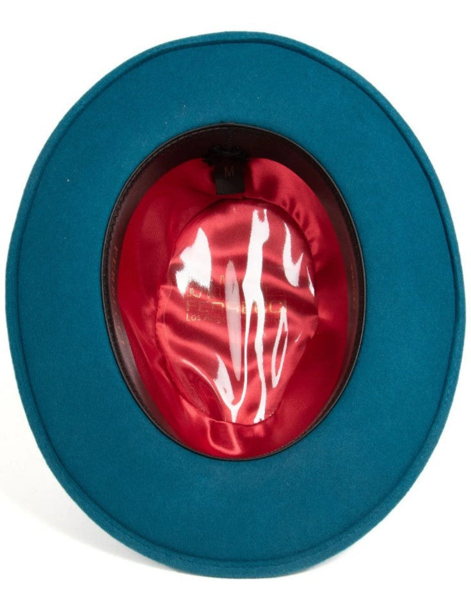 1920s Acid Blue Fedora – Men’s Classic Wool Dress Hat