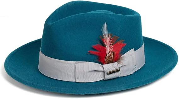 Crushable Wool Fedora with Removable Feather