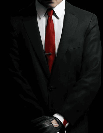 Black Agent 47 Hitman Costume Suit Set