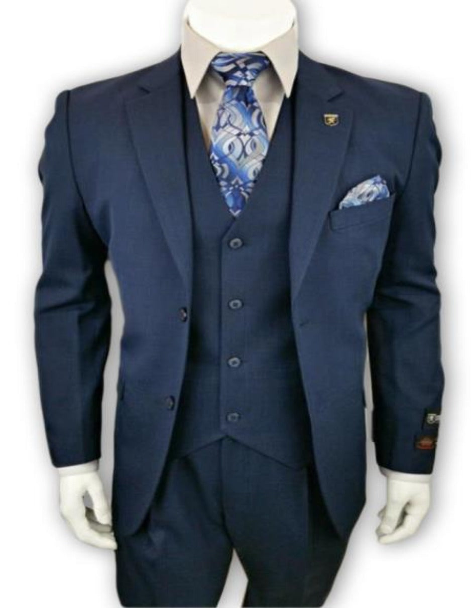 Alberto Nardoni Dark Navy 3 Piece Suit