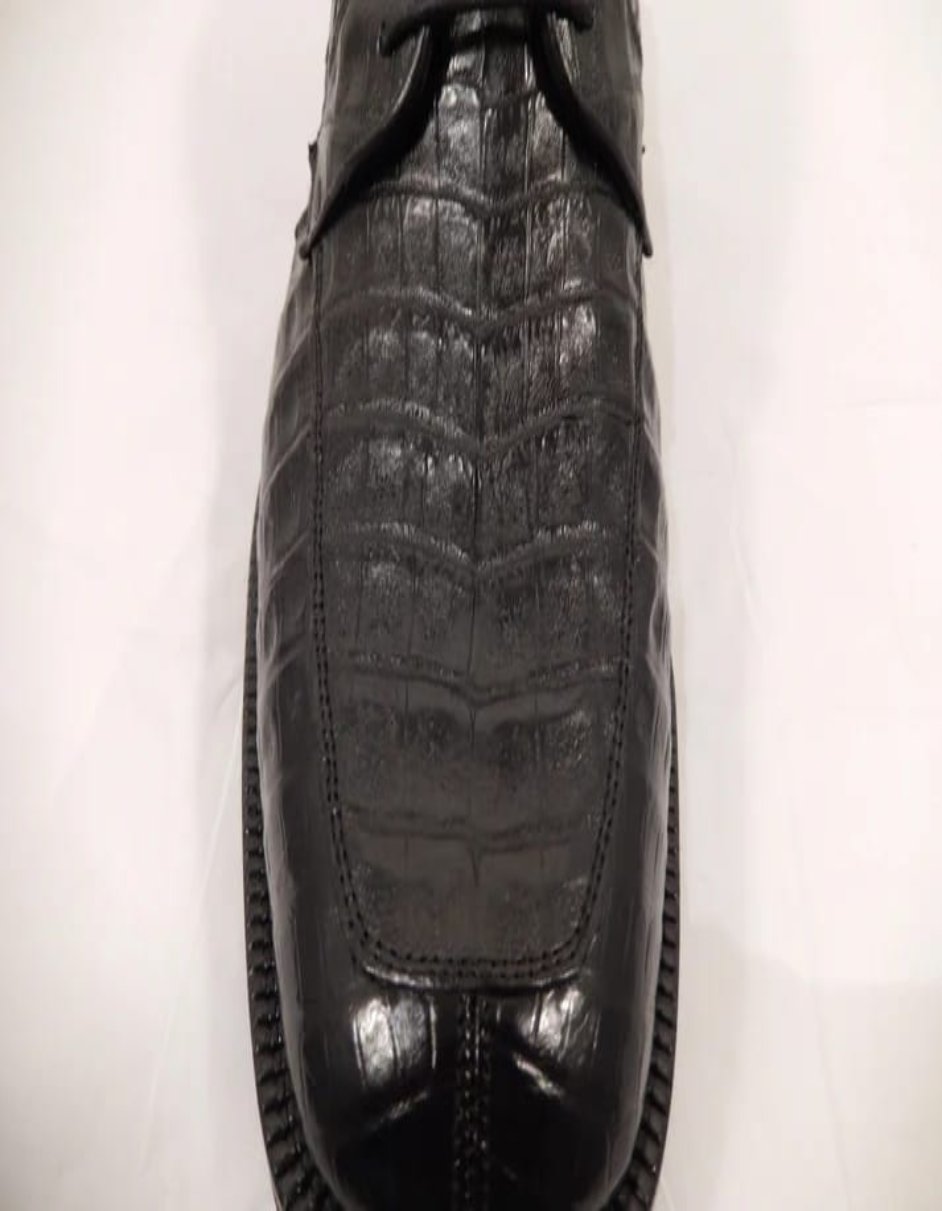 Los Altos Crocodile Lace Up Ankle Boots