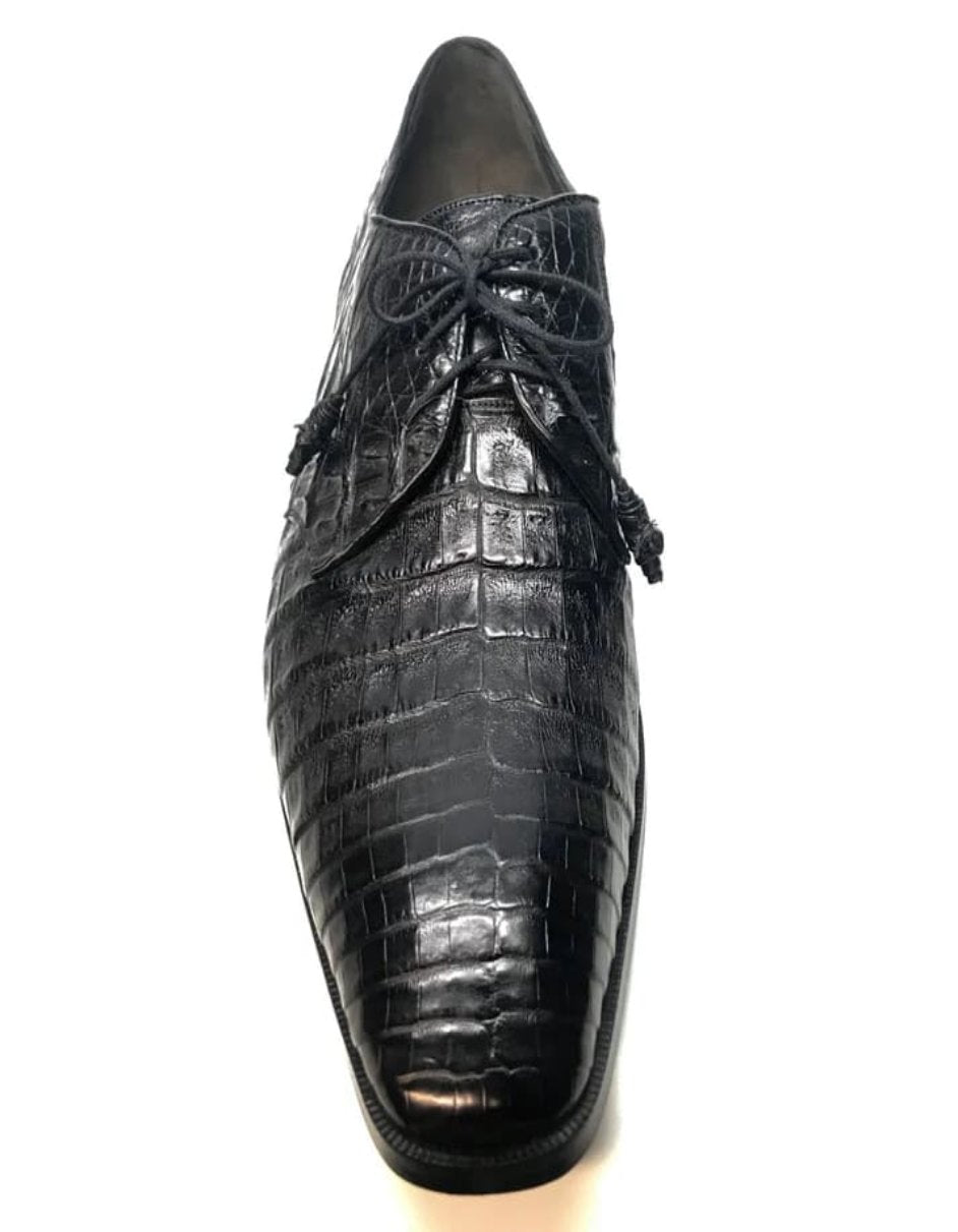 Los Altos Crocodile All-Over Lace Up Shoes