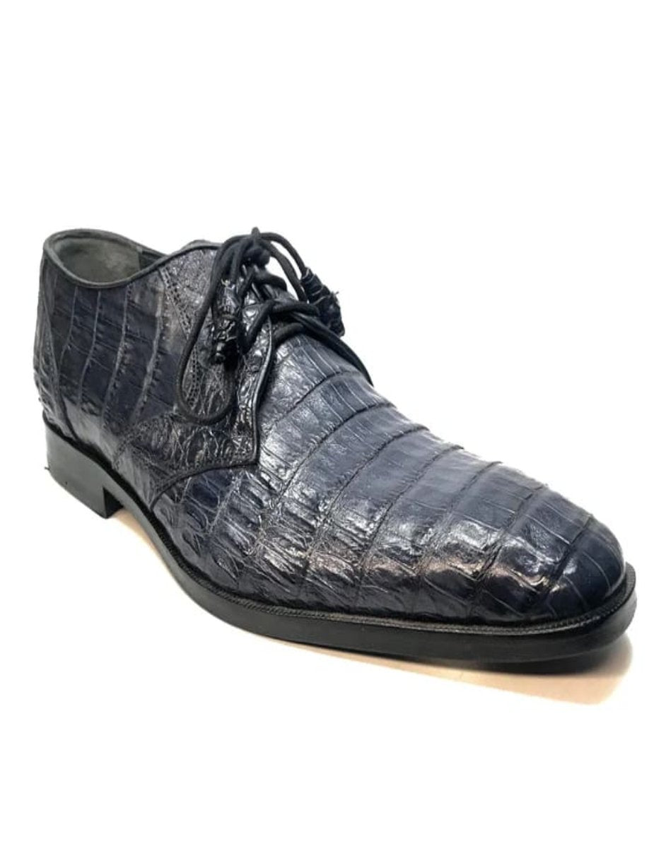 Los Altos Crocodile All-Over Lace Up Shoes