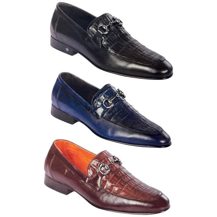 Lombardy Crocodile Calfskin Bit Loafers