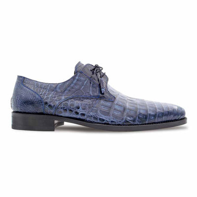 Anderson Blue Crocodile Lace-Up by Mezlan